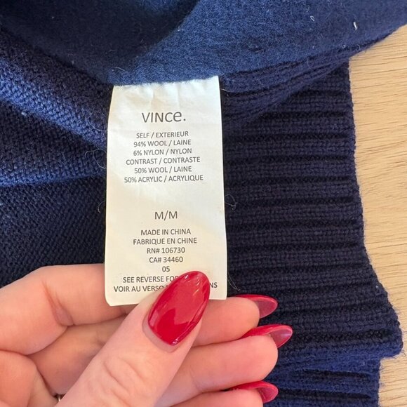 Vince medium Navy sweater Jacket blazer Cardigan Medium - Picture 9 of 9